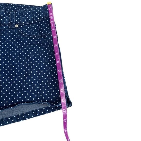 Seven7 Polka Dot Blue and White Denim Jean Shorts Size‎ 10 - Picture 7 of 7